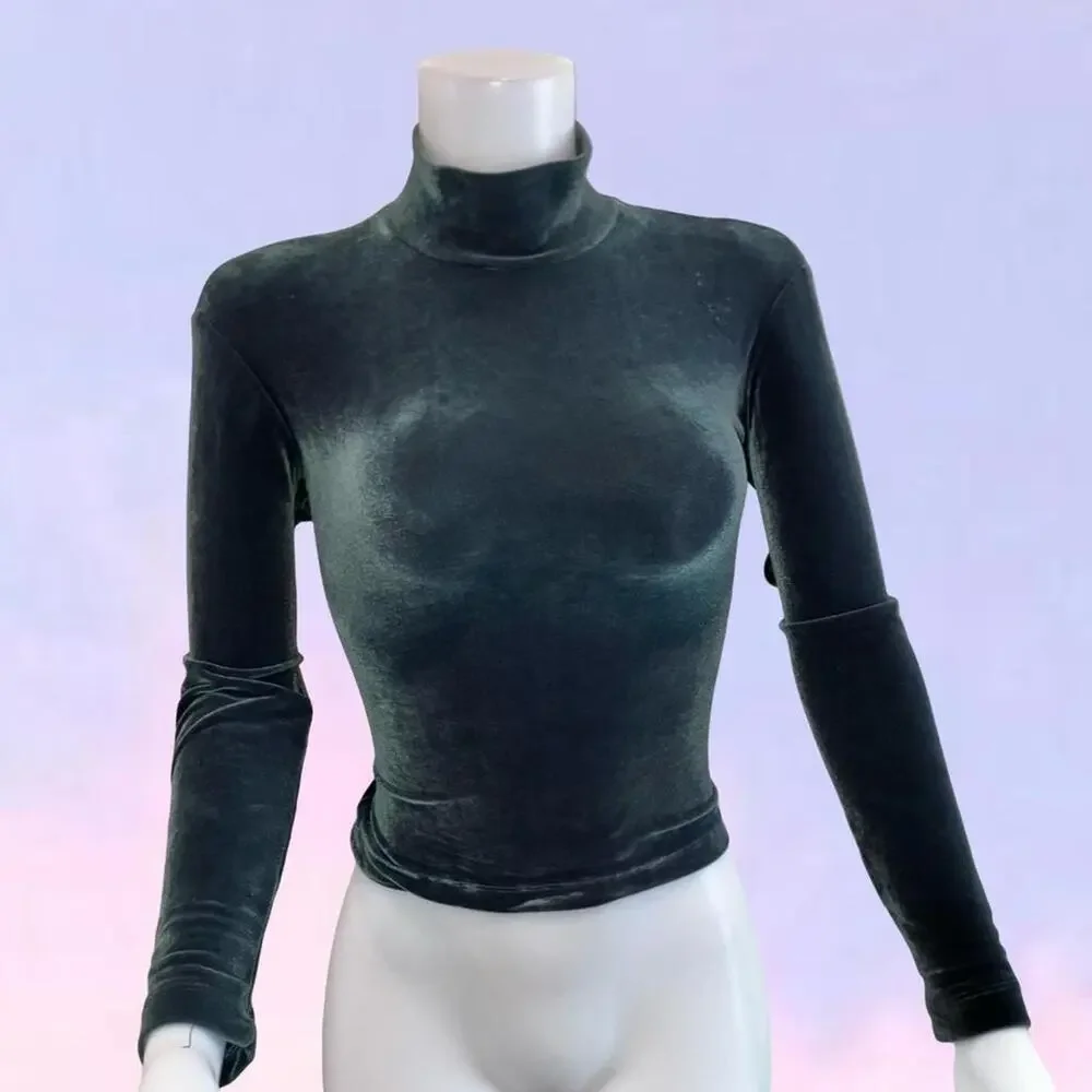 Vintage 90s y2k velvet turtleneck BCBG PARIS